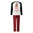 thumbnail image 1 of Gureui Family Matching Christmas Pajamas Set, Cartoon Print Crew Neck Long Sleeve Pullover Tops + Plaid Elastic Waist Long Pants/Jumpsuit Sleepwear, 1 of 9