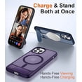 thumbnail image 2 of Funda con Soporte Magnético invisible, Delgada Mate, para iPhone 12/12 Pro, Morado, 2 of 7