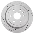 thumbnail image 3 of TRQ Rear Performance Brake Rotors Set Vented Premium G-Coated Cross Drilled & Slotted Fits Select 2010-2016 Cadillac SRX, 3 of 6