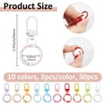thumbnail image 2 of 30Pcs 10 Colors Alloy Swivel Snap Hooks Trigger Clips Hooks Trigger Spring with Swivel Clasps Round Carabiner Clip Snap Colorful, 2 of 6
