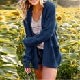 thumbnail image 1 of LOVZFMLL Cardigan pour Femmes Mode Cardigan Décontracté à Manches Poches Solide, 1 of 7