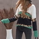 thumbnail image 3 of Suéter De Mujer, Suéter Suave Y Cómodo Con Estampado De Leopardo Y Cuello En V, Suéter Para Mujer, Lavado A Máquina Para Mujer Para Ir De Compras ANGGREK Verde S, 3 of 8