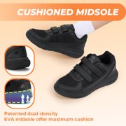 FitVille Extra Extra Wide Walking Shoes for Men with Adjustable Strap, Black, 11.5 Xx-Wide