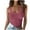 Hot Pink^, variant on Jjayotai Womens No Boundaries Tops, Women Spaghetti Strap Scoop Neck Ribbed Tank Tops, Slim Fitted Cotton Camisole Basic Sleeveless Shirts Brown^ XXL