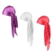 thumbnail image 4 of 3PCS Silky Long Tail Headwrap Pirate Hat Bandana Chemo Cap Blanco + rojo + morado Yuyangstore Mujer Hombre Durag Sombreros, 4 of 5