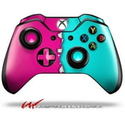 WRAPTORSKINZ Decal Style Skin for Microsoft XBOX One Wireless Controller Ripped Colors Hot Pink Neon Teal - (CONTROLLER NOT INCLUDED)