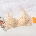 thumbnail image 4 of Training Bras for Girls Kids Girls Dot Print Adjustable Straps Bralettes Wire Free Soft Stretchy Bralettes Training Bras Teen Bra Beige 9 Years-13 Years, 4 of 4