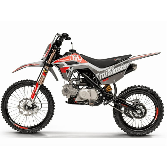Trailmaster JHL SX150 Dirt Bike, 140cc 4-Stroke, Manual Transmission, Electric/Kick Start, Max Speed 55 MPH, Age 13 (Red)