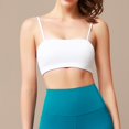 thumbnail image 6 of Women Bras Sports Bra Vest Push-Up Yoga Fitness Sports Bra With Removable Chest Pad Wireless Bras for Women White M, 6 of 6