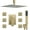 Brushed Gold, variant on Shower Jets Rain Shower System with 12'' Ceiling Shower & Hand Shower, Brushed Gold Overhead Full Body Shower System with Body Shower Spray Jets Rain Shower Set