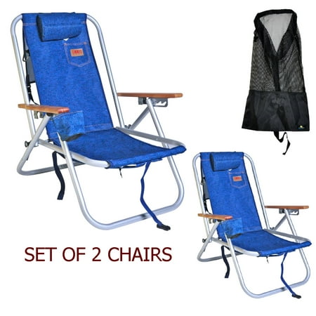 Deluxe Aluminum Rio Backpack Beach Chair Camping W Storage Deluxe Aluminum Rio Backpack Beach Chair Camping W Storage Pouch Tall Mesh Drawstring Bag Set Of 2 Chairs