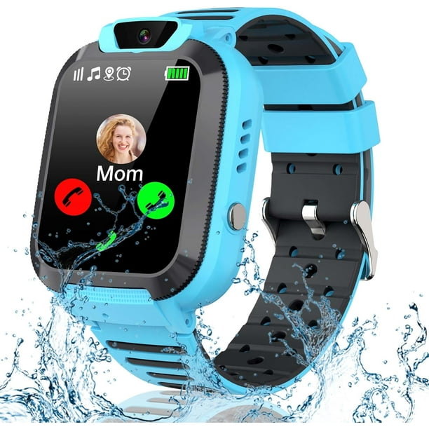 Reloj Inteligente GPS para ninos Reloj Inteligente para ninos Resistente IP68 con telefono LBS Llamada de Chat de Voz SOS Pantalla tactil reciproca Regalos para ninos y ninas de 3 a 12