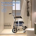 thumbnail image 5 of Kagrote Portable Commode Chair with Removable Toilet Riser, 140kg/308.6lb Load, 360° Rotating Wheels Shower Wheelchair for Indoor/Outdoor Mobility, 5 of 11