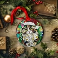 thumbnail image 3 of Norwegian Forest Cat Ornaments Ceramic For Christmas, Stained Glass Ornaments Ceramic Christmas 2025, 3 of 7