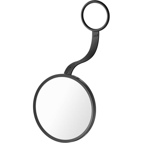 Shower Mirror Fogless for Shaving, Silicone Fog Free Hanging Mirror for Travel Camping, Shower Accessories, Bathroom Accessories,Shatterproof - Gifts for Men, Women,Black