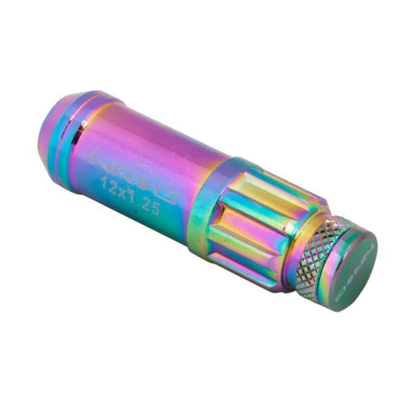 NRG 700 Series M12 X 1.25 Steel Lug Nut w/Dust Cap Cover Set 21 Pc w/Locks  Lock Socket - Neochrome