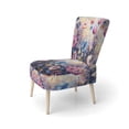 thumbnail image 3 of Designart "Purple Dreamy Florals VII" Upholstered Abstract Botanicals Accent Chair and Modern & Contemporary Arm Chair - Multiple Color & Pattern, 3 of 7