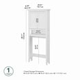 thumbnail image 6 of Bush Furniture Key West Over The Toilet Storage Cabinet in White Ash, 6 of 7