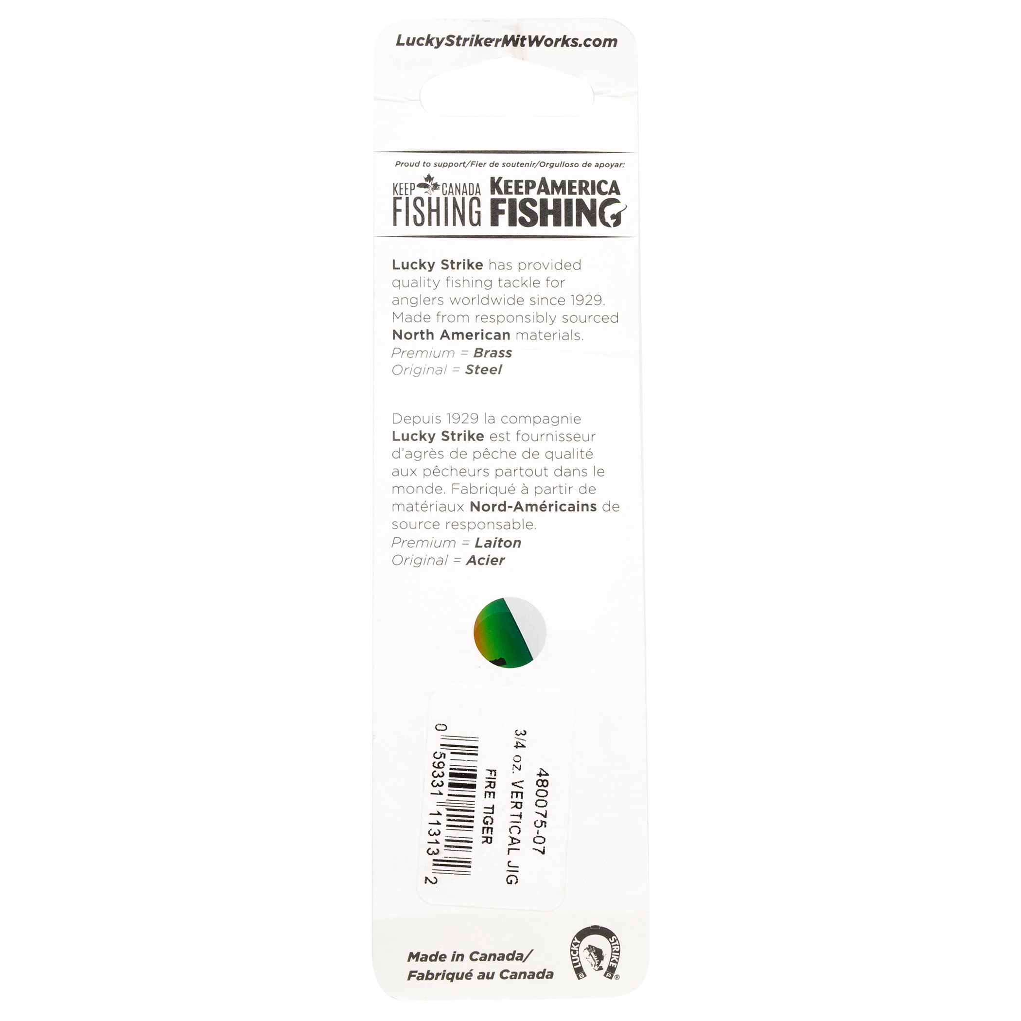 Lucky Strike 3/4 oz Vertical Jig – Fire Tiger