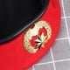 thumbnail image 4 of EeaseMX Sombrero de marinero rojo Gorra de espectáculo de escenario Boina de lana de baile cuadrada (Estrella dorada de ocho puntas), 4 of 7