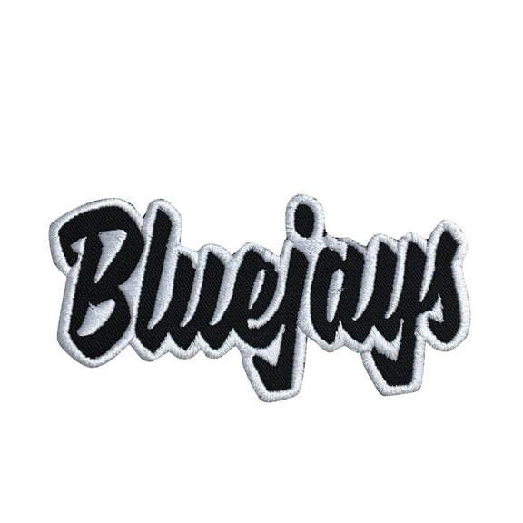 Bluejays - Black/White - Team Mascot - Words/Names - Iron on Applique/Embroidered Patch