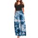 thumbnail image 1 of Vestido de cuello redondo con estampado de hombros descubiertos y manga corta informal de verano para mujer OAVQHLG3B Store  lin121212, 1 of 5