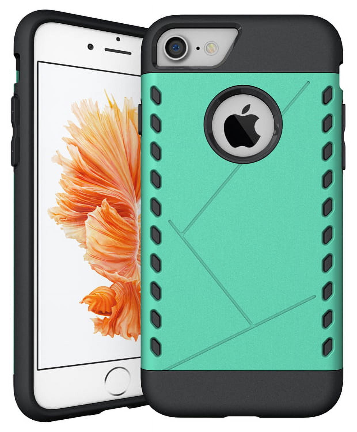 Nakedcellphone Étui de Téléphone pour iPhone 8 / iPhone 7, Étui Robuste et Résistante Anti-Choc - Mat Sarcelle Menthe