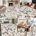 thumbnail image 5 of Grey Brown Botanical Area Rugs 8'x10', Small Throw Rugs for Living Room Patio, Rustic Country Spring Floral Summer Leaf Indoor Outdoor Rug Non-Slip Low Pile Carpet Runner Reversible Floor Mats, 5 of 8