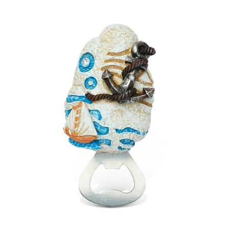 

Puzzled Stone Anchor 4 Magnet Bottle Opener Handcrafted Resin Kitchenware Nautical Ocean Aquatic Marine Life Theme Colorful Bar Decorative Tool Novelty Collectible Kitchen Accessory Unique Gift