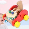 thumbnail image 4 of Juguete De Coche De Tracción Inofensivo, Juguete De Tambor De Coche De Oso De Madera, Bebé Niño Pequeño Para Niños Regalo De Cumpleaños Bebé Para Jugar ANGGREK EAYQ02, 4 of 8