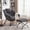 Gray, variant on Omniberg Lazy Chair with Folding Ottoman, Oversized Comfy Lounge Chair with Armrests and Side Pocket for Reading, Relaxing, and Napping, Perfect for Living Room, Bedroom or Office, White