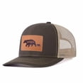 thumbnail image 6 of Papa Bear Leather Patch Embroidered Color Block Trucker Hat Unisex Adjustable Cotton Breathable Fashion Cap for Travel Daily Wear, 6 of 11