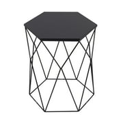 Serta at Home Element Geometric Side Table in Midnight Black