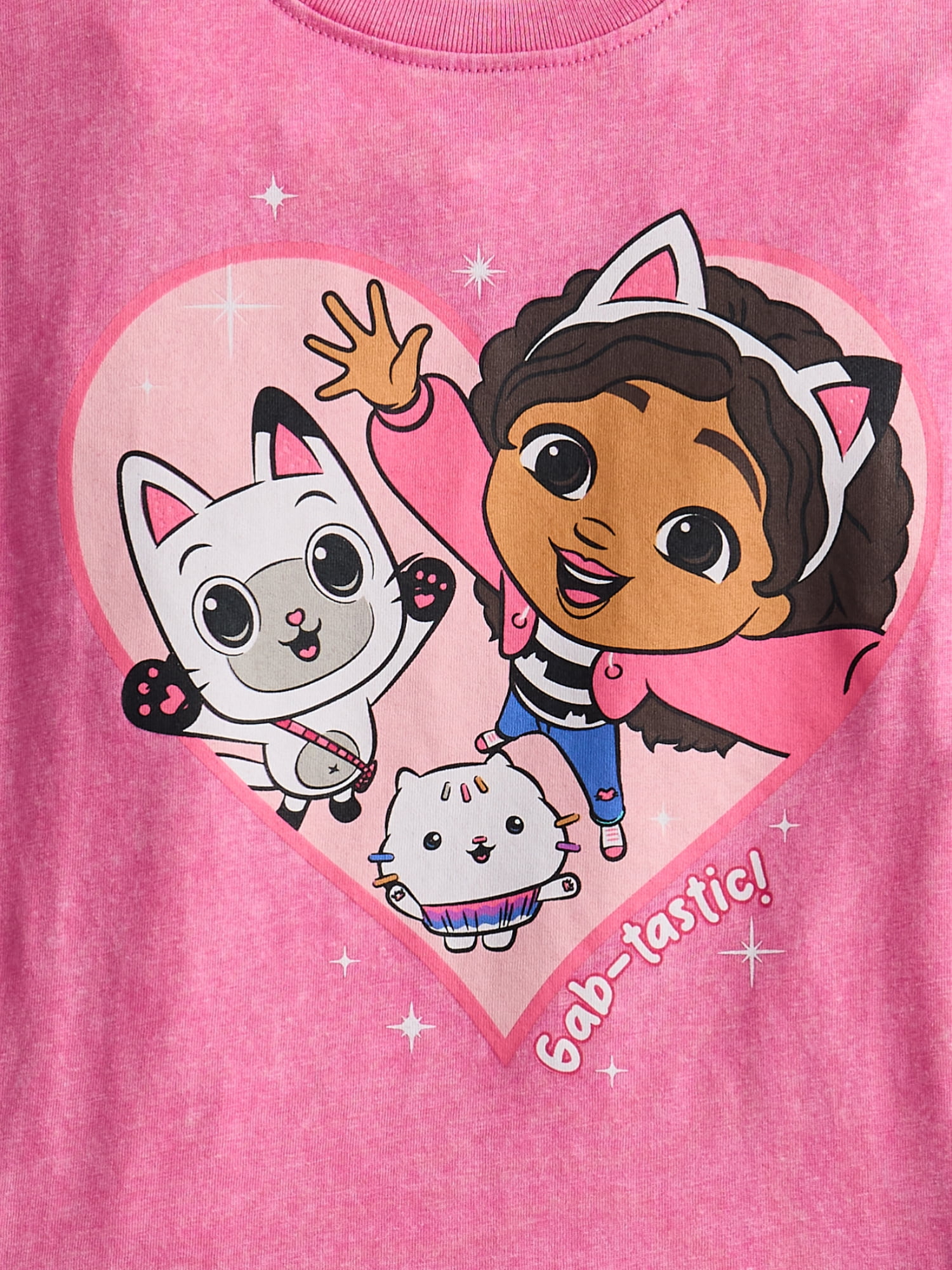 Gabby's Dollhouse Toddler Girls' Graphic Tee with Short Sleeves, Sizes 12M-5T