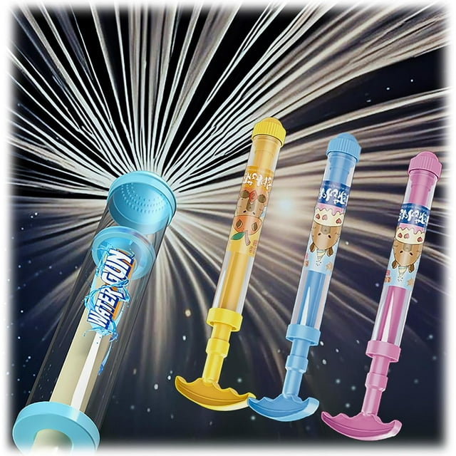 Fireworks Water Gun Squirter Firework - Fireworks Style Water Spray Props Suitable, High-Pressure Telescopic Sprinkler, Pool Beach Party Game Kit for Adults, Bathing, Pool (3,Blue+Pink+Yellow)