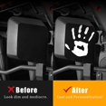 thumbnail image 3 of GHSDFBB 2PC Car Sticker and Decal,Wave Sticker, Wave Sign Decal,Waving Hand Stickers for Rearview Mirror Left&Right, Car Decoration,Halloween Car Decal(White,2PC), 3 of 6