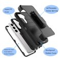 thumbnail image 3 of Njjex For Samsung Galaxy S24 5G Case with Belt-Clip Holster ,Heavy Duty Protective Drop Protection Shockproof Cover with [Built in Screen Protecotr] - Black, 3 of 7