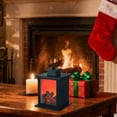 thumbnail image 6 of Fireplace Lanterns Decorative,Small Fire Place,Flame Effect LED Fire Lamp,Battery Operated USB Charge Portable Fireplace,Indoor Outdoor Christmas Decoration (No Heater Function Black),B, 6 of 7