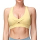 thumbnail image 1 of Ropa interior deportiva para mujer Fitness Cross Back Pad Entrenamiento Yoga Ropa interior Top - Amarillo MFZFUKR BST3060527-3, 1 of 6