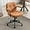 Light Brown, variant on DUOMAY Retro Home Office Computer Desk Chair with Armrest, Modern PU Leather Mid Back Swivel Task Chair Rolling Adjustable Office Guest Chair for Home Office, Light Brown