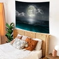 thumbnail image 4 of Dashan Moon Ocean Tapestry Wall Hanging,Blue Ocean and White Cloud Tapestries for Bedroom Living Room Dorm Decor,60"Wx50"L, 4 of 6