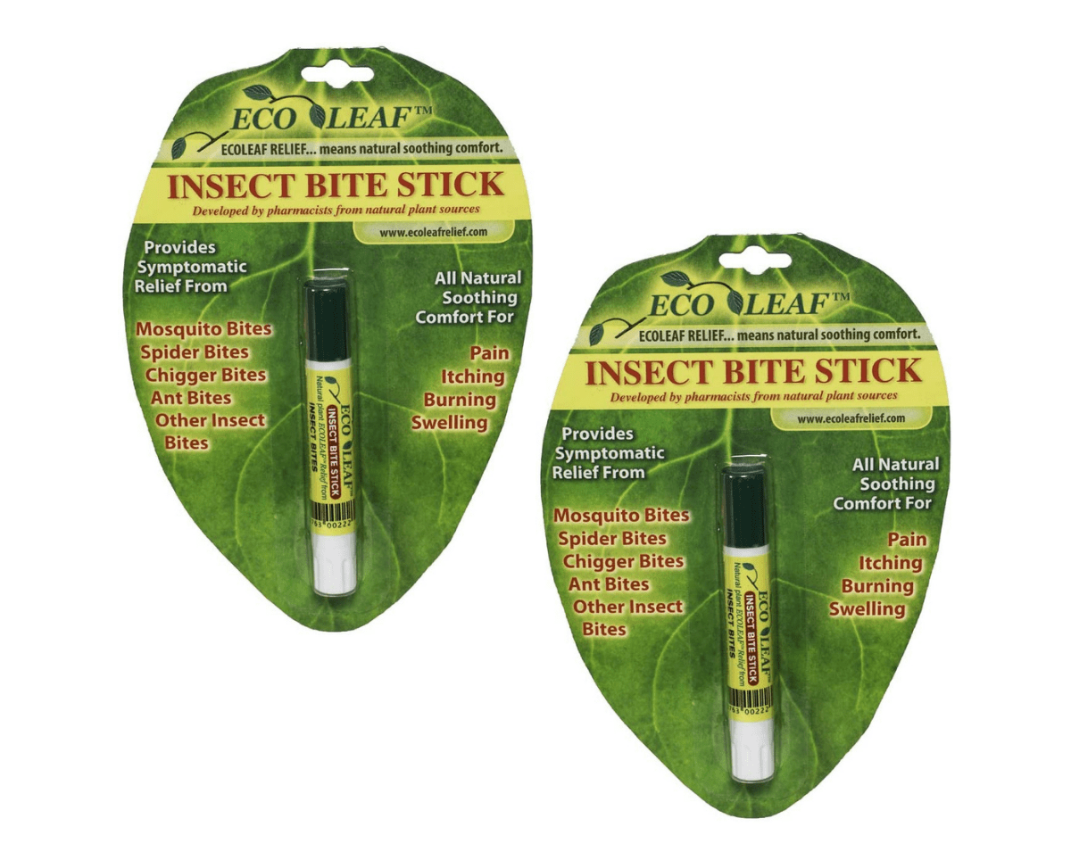 ECOLEAF Natural Insect Bite Stick 2 Pack Made in the USA with Organic