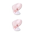 thumbnail image 4 of Bewildely Soporte de almacenamiento de esponja, estante de cepillo de drenaje de succión, estante de placa de plástico para baño de cocina, transparente Rosa transparente 2piezas Bewildely CBP085887, 4 of 6