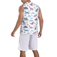 thumbnail image 2 of Naloa Dinosaur Basketball Jersey Reversible Men's Mesh Athletic Sports Shirts Training Practice S-4XLMedium, 2 of 6