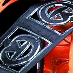 The Ribbon People Black and Silver Pumpkin Embossed French Wired Craft Ribbon 1.5" x 22 Yards