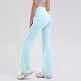thumbnail image 4 of WXLWZYWL Flare Leggings for Women Seamless High Waisted Yoag Pants Bootcut Wide Leg Loose Fitted Trousers, 4 of 6