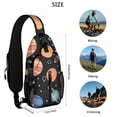 thumbnail image 3 of Planet Moon Rocket Sling Bag, Galaxy Space Backpack for Travel, Astronaut Crossbody Daypack with Starry Night Design, 3 of 6