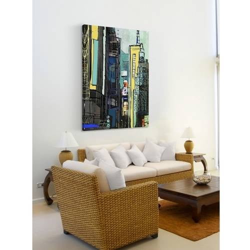 Urban Sketch Monday Painting Print on Wrapped Canvas