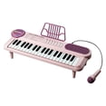 thumbnail image 1 of Piano Électronique Rose pour Enfants avec 37 Touches et Microphone Jouet Musical Éducatif Précoce avec Fonctions de Rythme et de Tonalité, 1 of 7