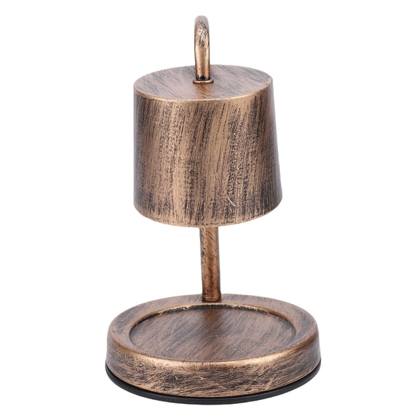 Lámpara Calentador De Velas Industrial Vintage Con Temporizador Calentador De Cera Derretida Regulable Con 2 Bombillas Base De Hierro Bronce Para Calentar La Casa